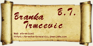 Branka Trmčević vizit kartica